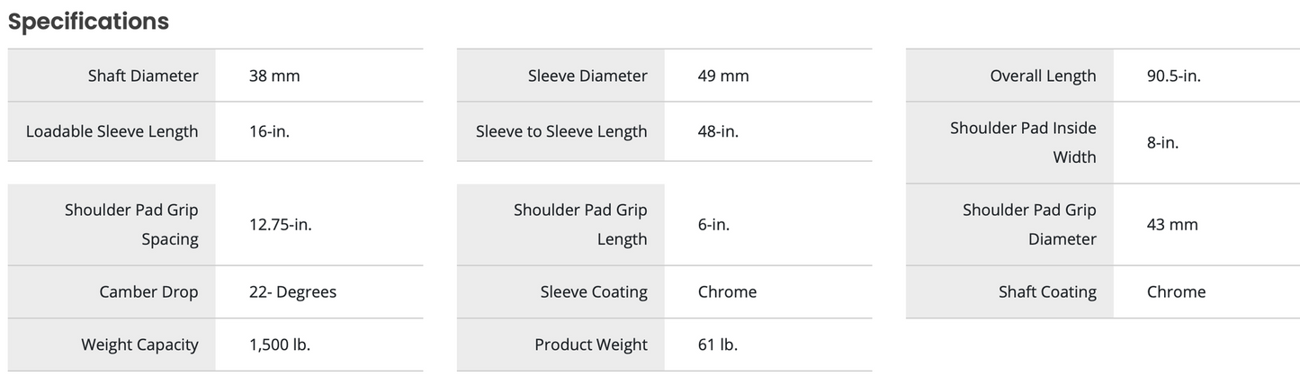 Titan Safety Squat Olympic Bar