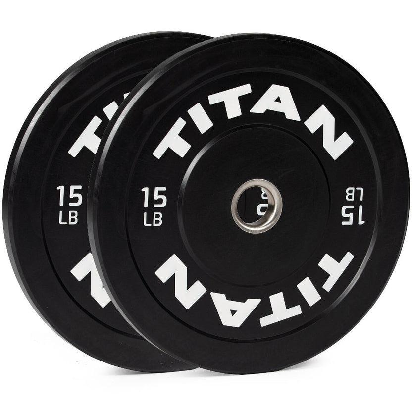 Titan Fitness LB Economy Black Bumper Plates