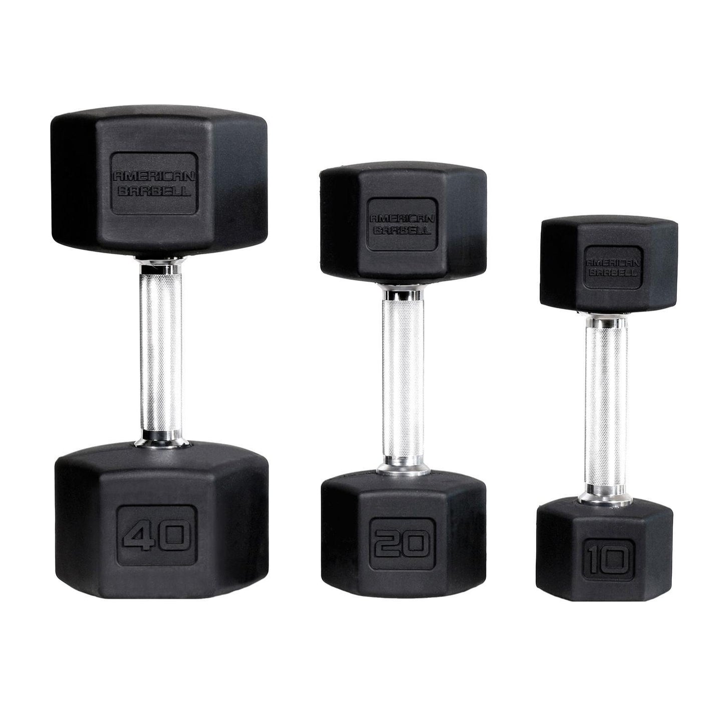 American Barbell Rubber Hex Dumbbells - CLOSEOUT
