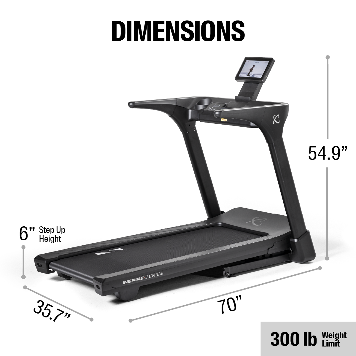 Inspire Series T4S Foldable Treadmill
