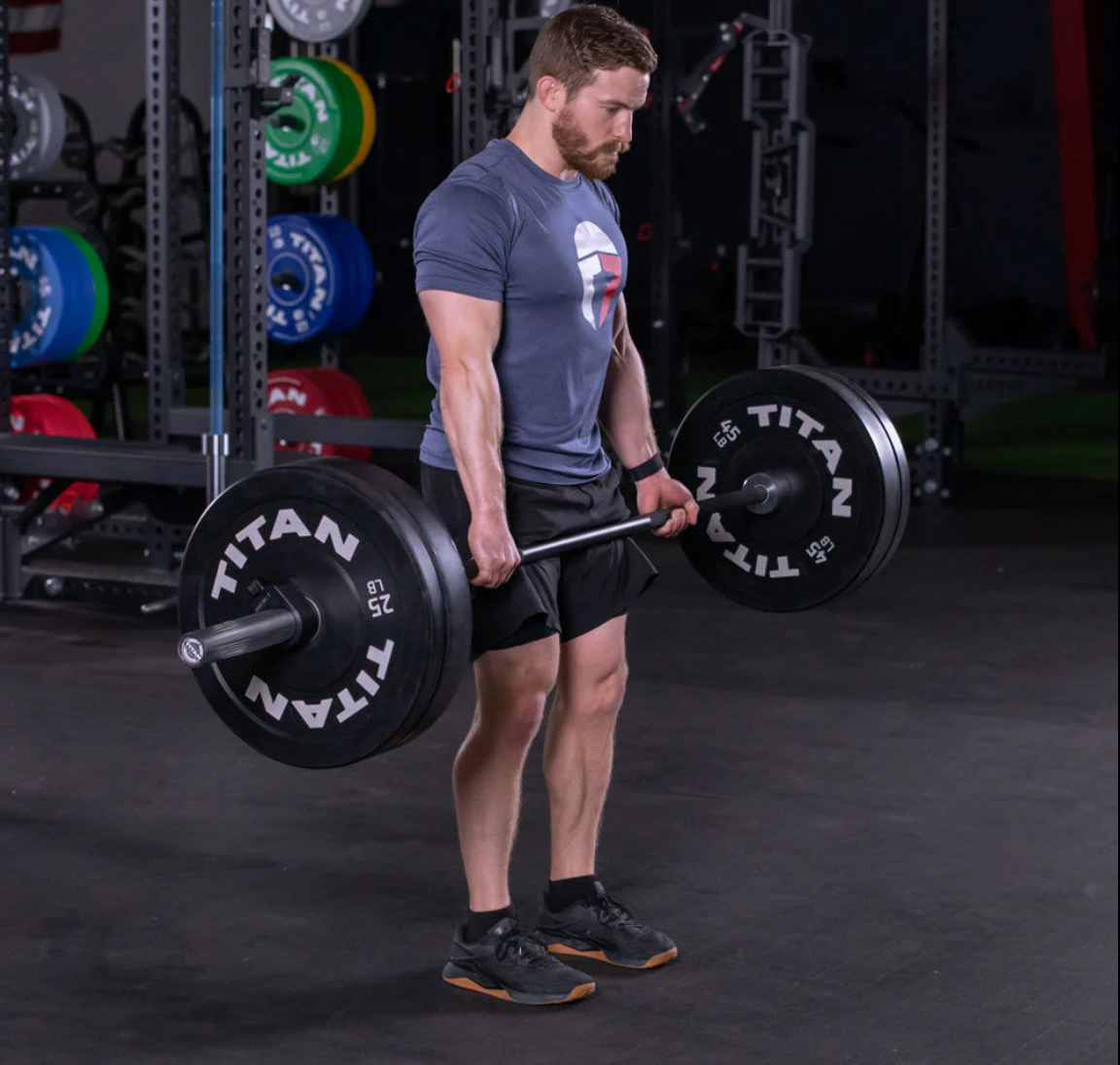 Titan Fitness LB Economy Black Bumper Plate Set