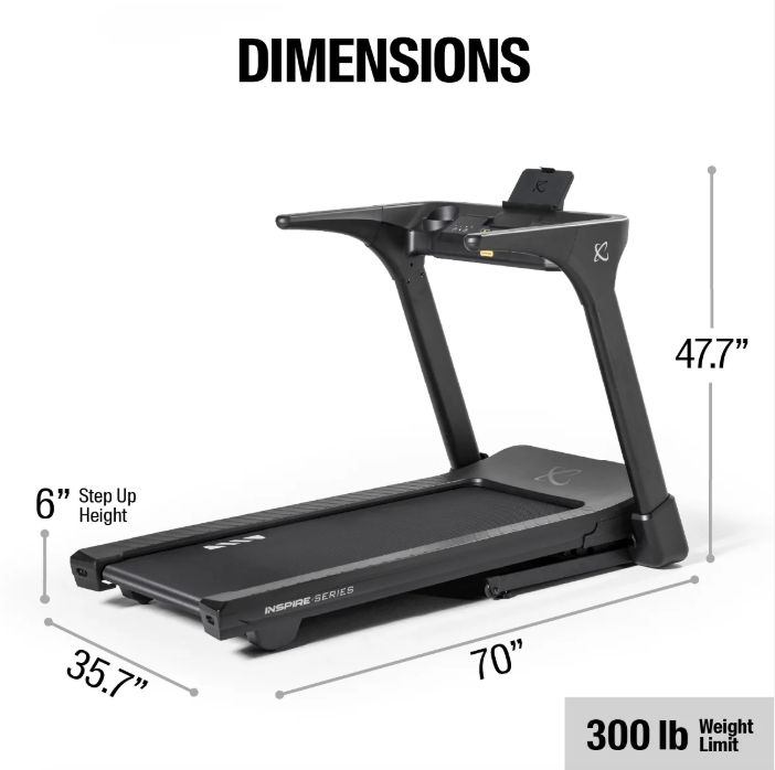 Inspire Series T4 Folding Treadmill