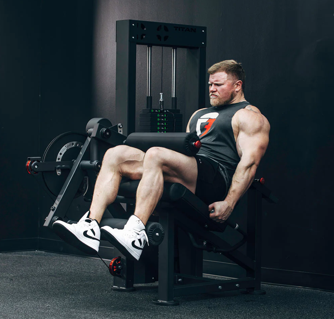 Titan Selectorized Leg Extension and Curl Machine