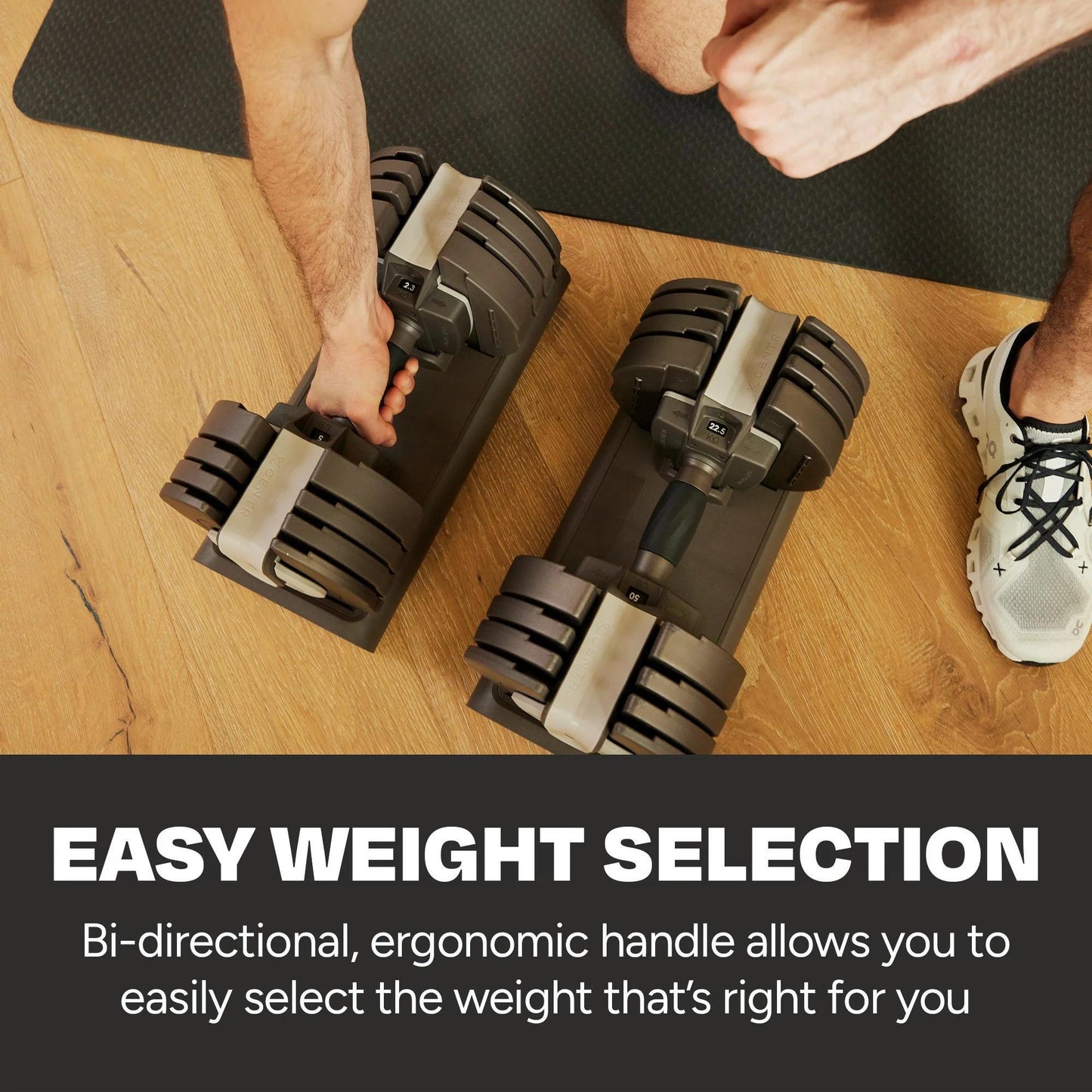 Centr Smart Stack 5-50lb Dumbbell Pair