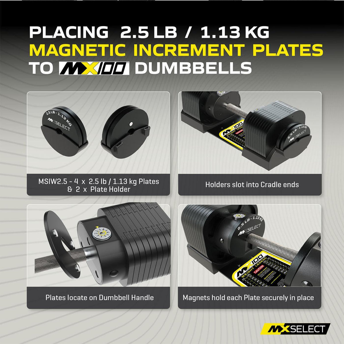 MX EVO Micro Weight Plates (4 x 2.5lb)