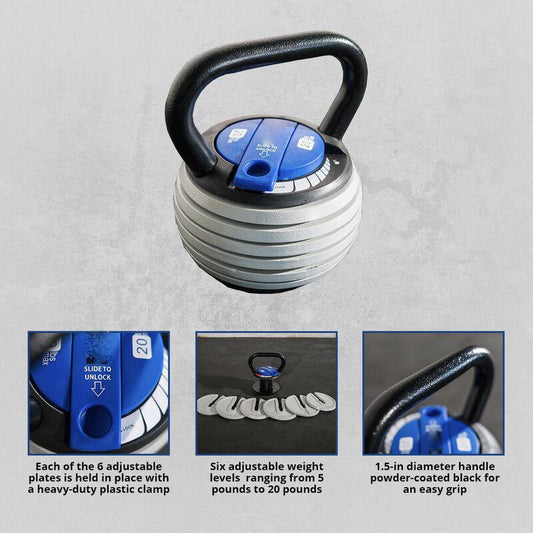 Titan 5-20lb Adjustable Kettlebell Weight