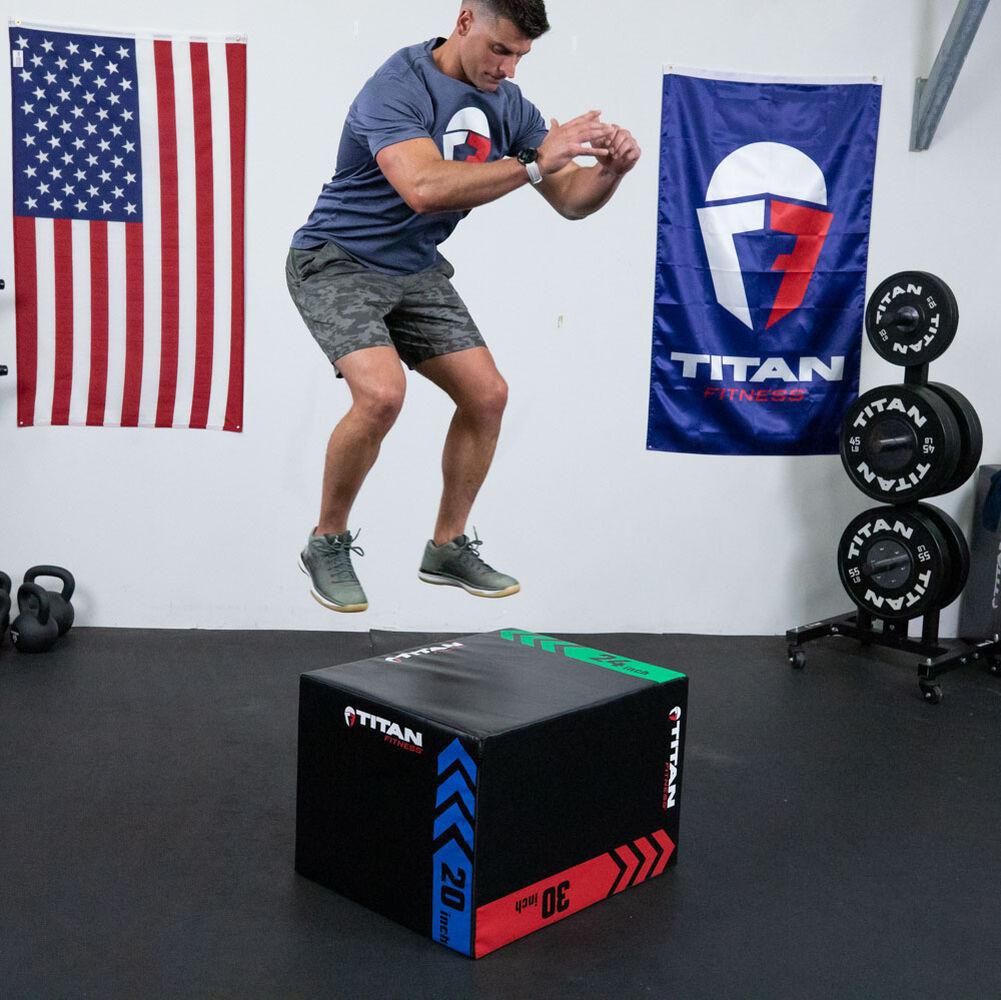 Titan 3 in 1 Heavy Foam Plyometric Box (20"x24"x30")