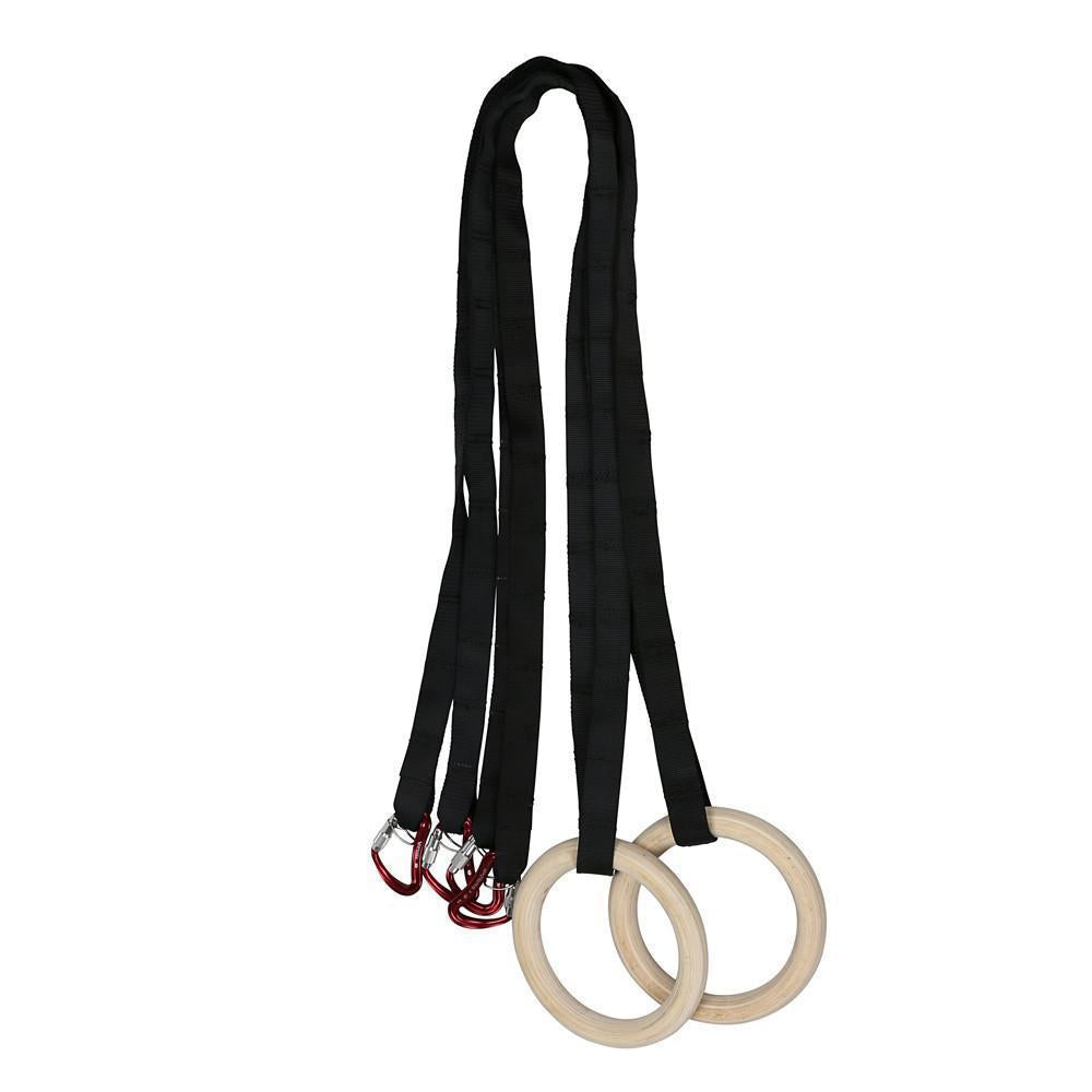 American Barbell Wood Gym Rings with Straps - CLOSEOUT