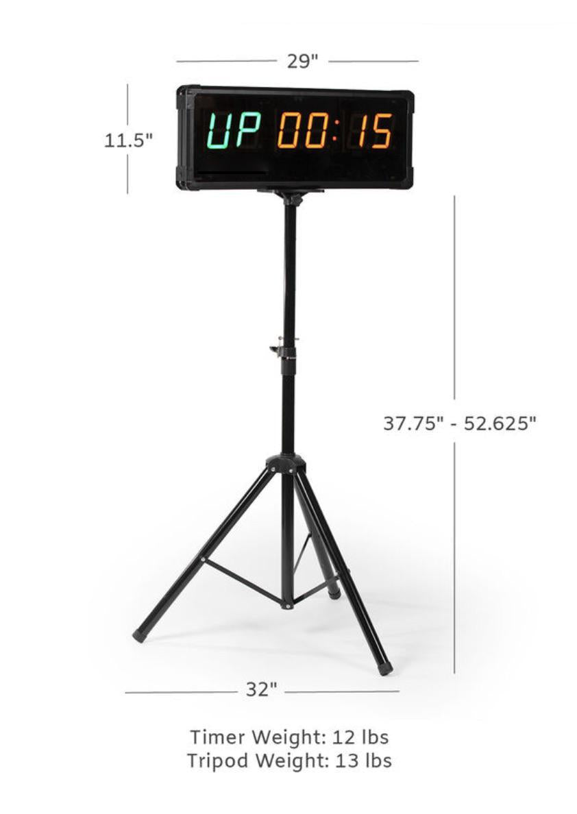 Titan 2-Sided Gym Timer With Remote And Tripod Stand