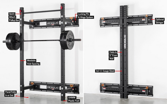 Rogue RML-3W Fold Back Wall Mount Rack 21.5" Depth