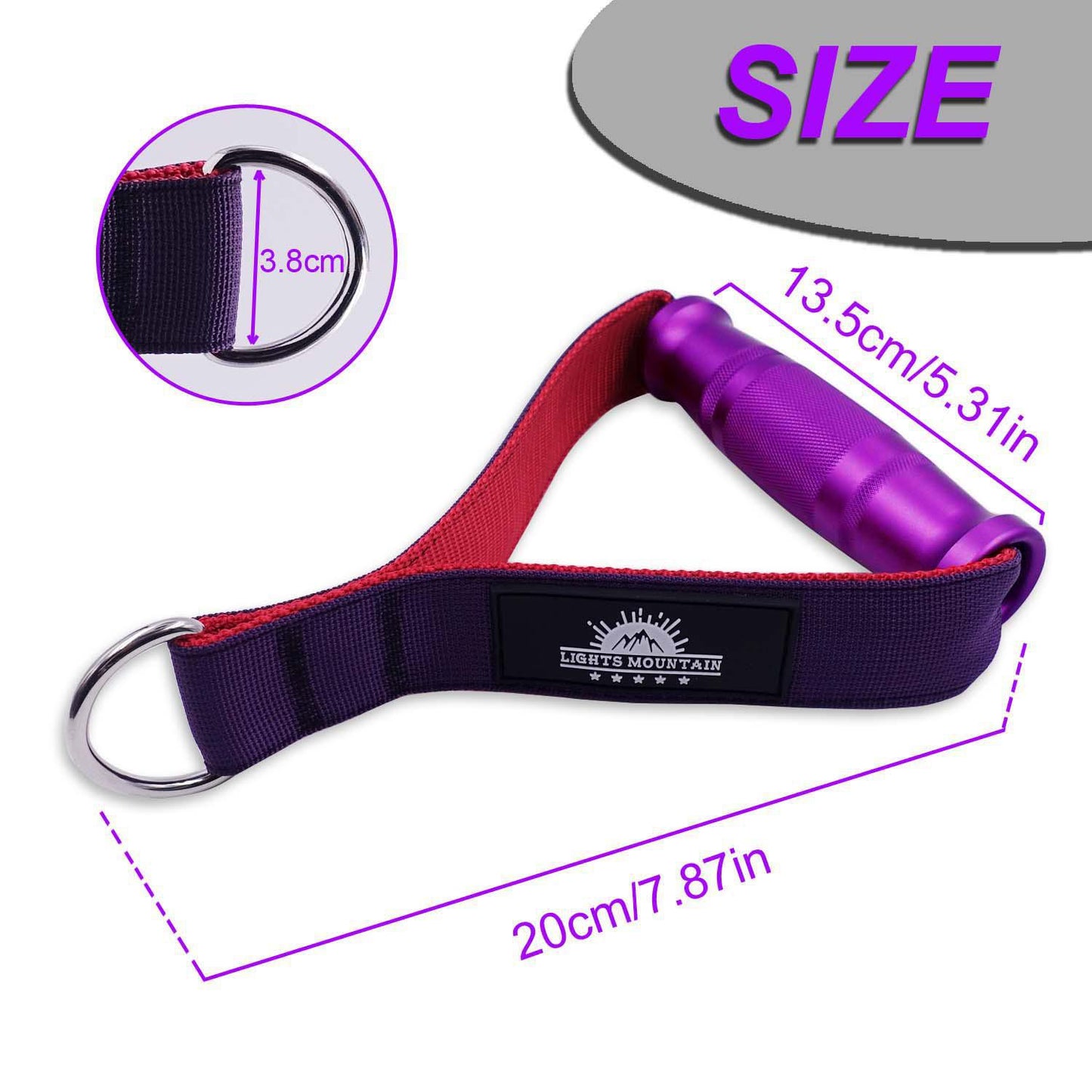 Stirrup Handle with Knurled Metal Grip (Single)