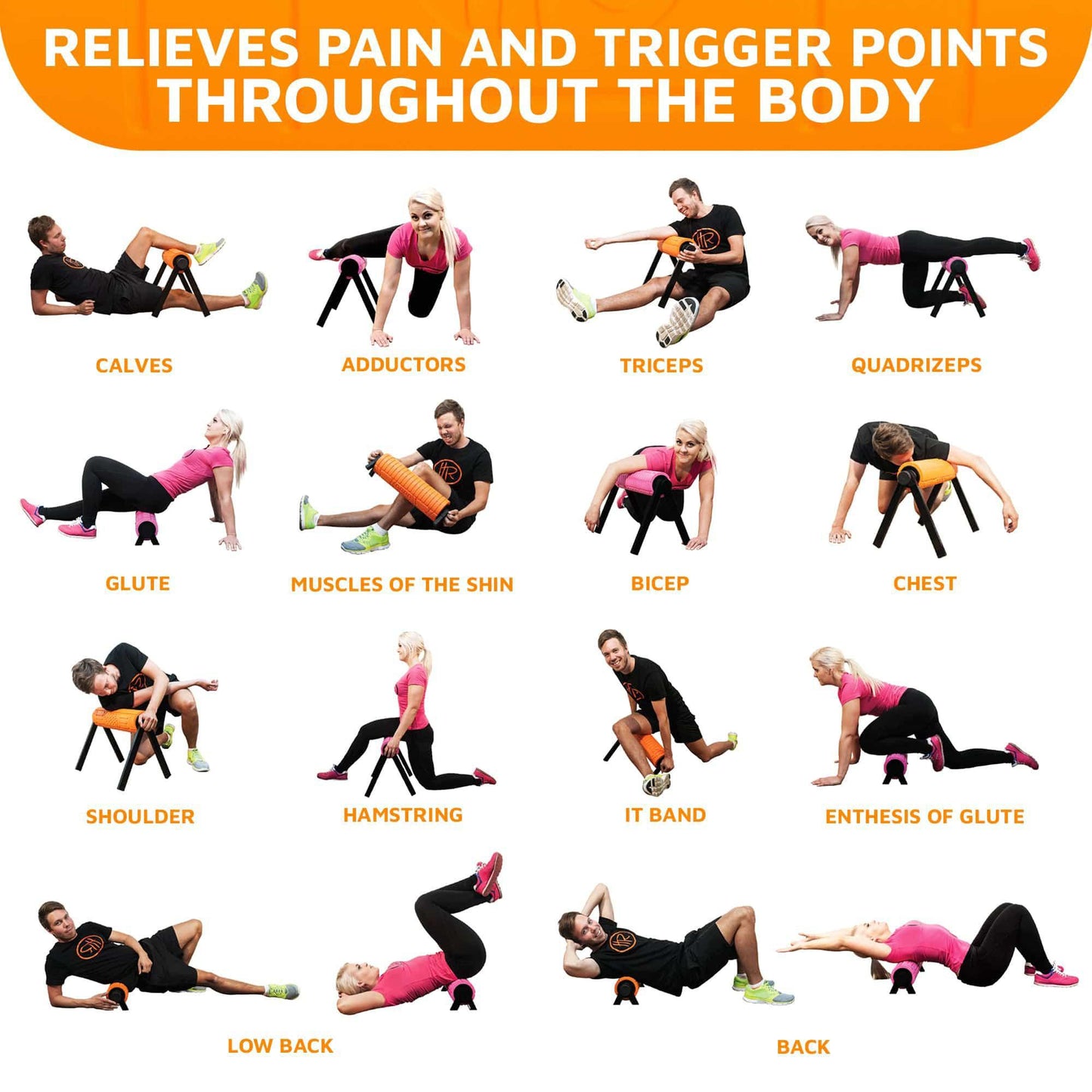 HighRoller Stationary Foam Roller (Black)