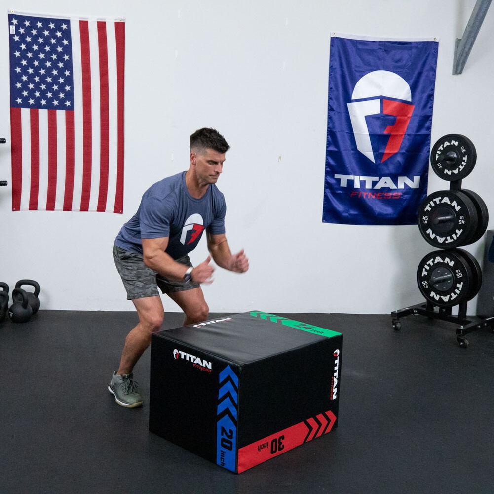 Titan 3 in 1 Heavy Foam Plyometric Box (20"x24"x30")