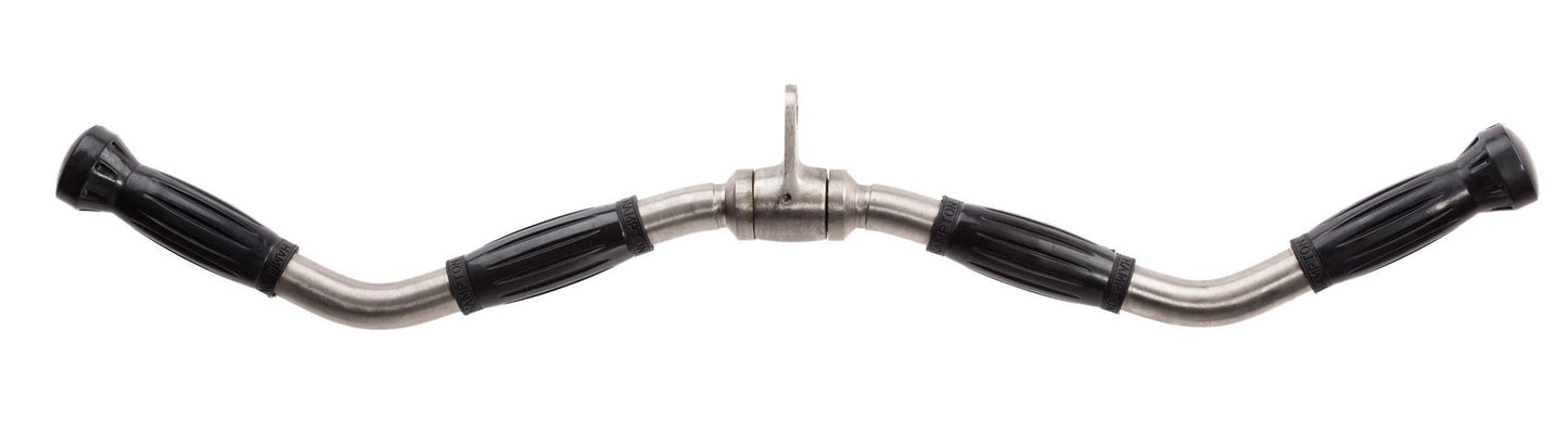 Hampton Fitness 28" Chrome Curl Bar w/ Urethane Ergo Grips