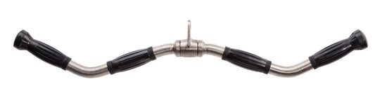 Hampton Fitness 28" Chrome Curl Bar w/ Urethane Ergo Grips