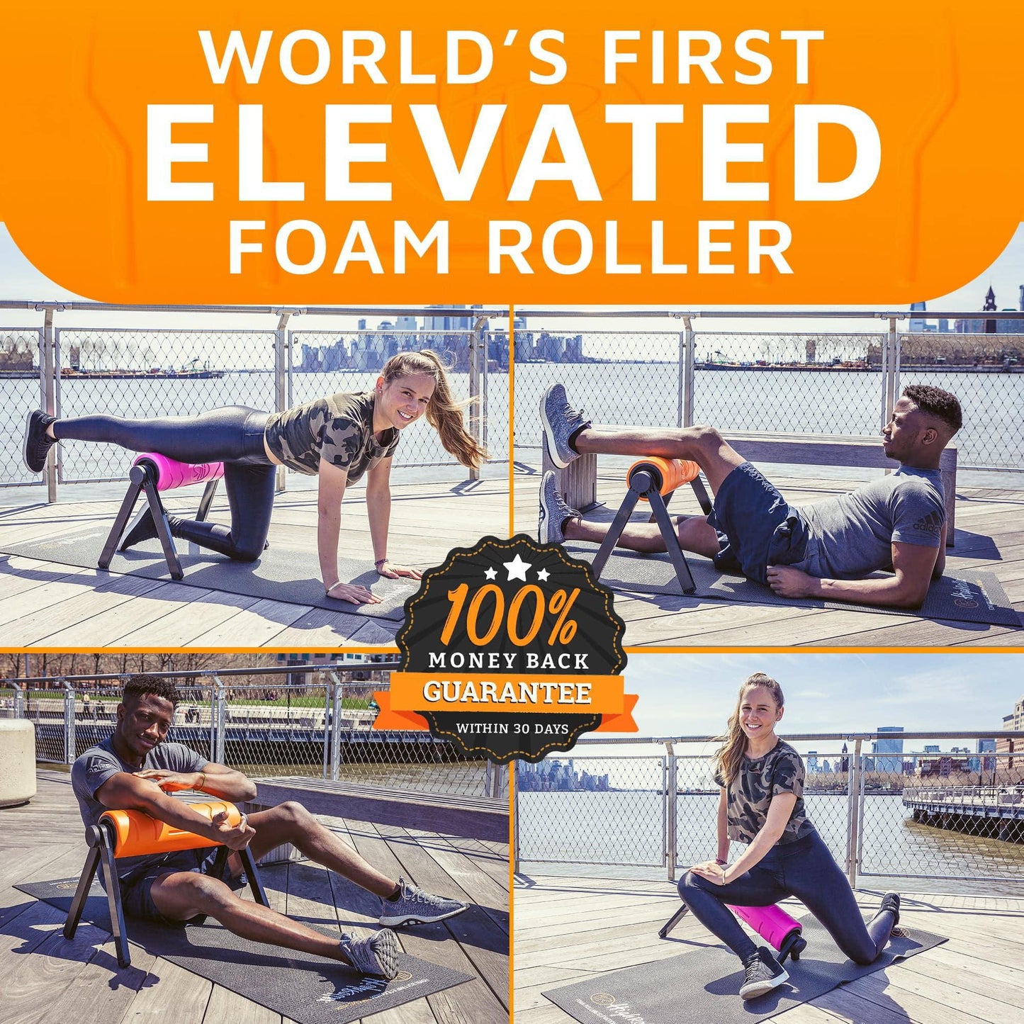 HighRoller Stationary Foam Roller (Black)