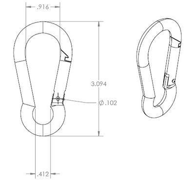 8mm Stainless Steel Snap Hook
