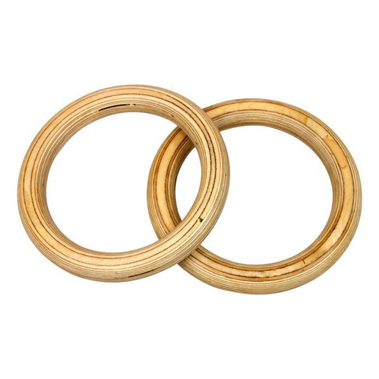 American Barbell Wood Gym Rings with Straps - CLOSEOUT