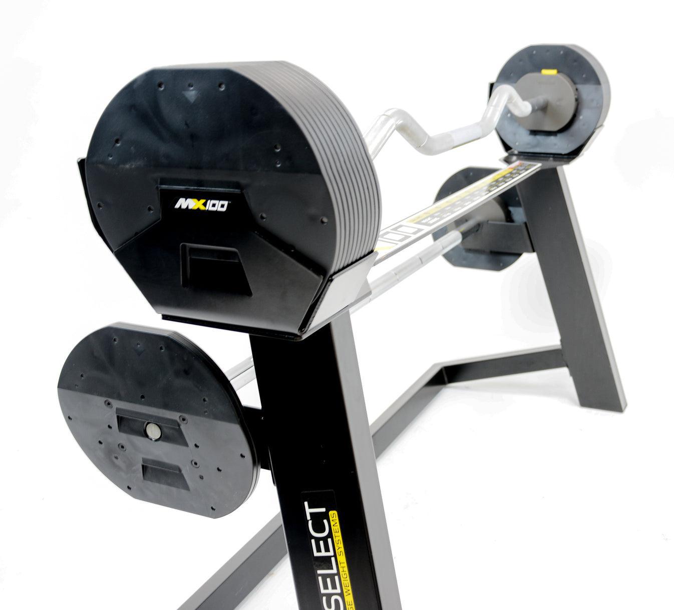 MX100 Rapid Change Adjustable Barbell/Curl Bar System