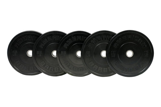 American Barbell Black Sport Bumper Plates - CLOSEOUT