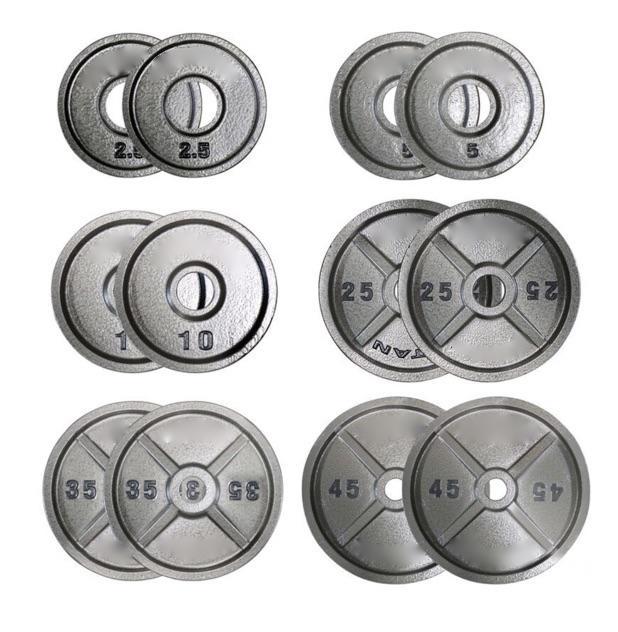 Titan 245LB Cast Iron Olympic Plate Set