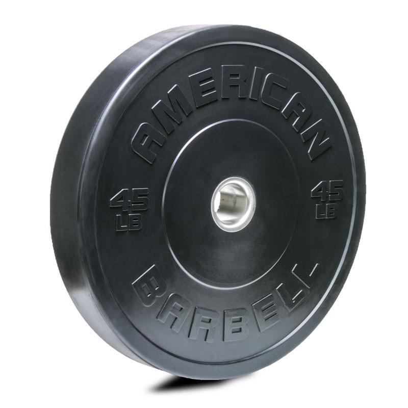 American Barbell Black Sport Bumper Plates - CLOSEOUT