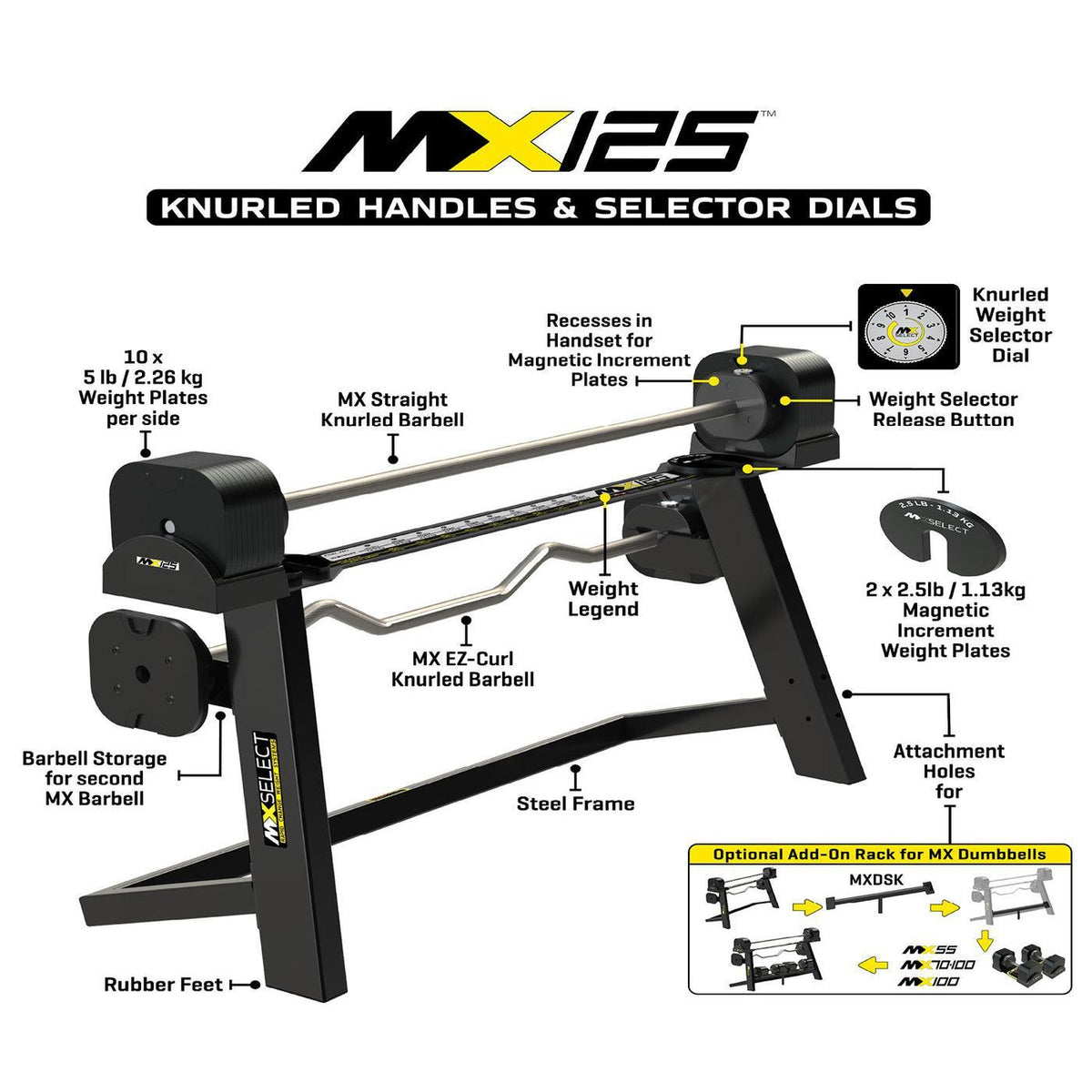 MX125 EVO Rapid Change Barbell System