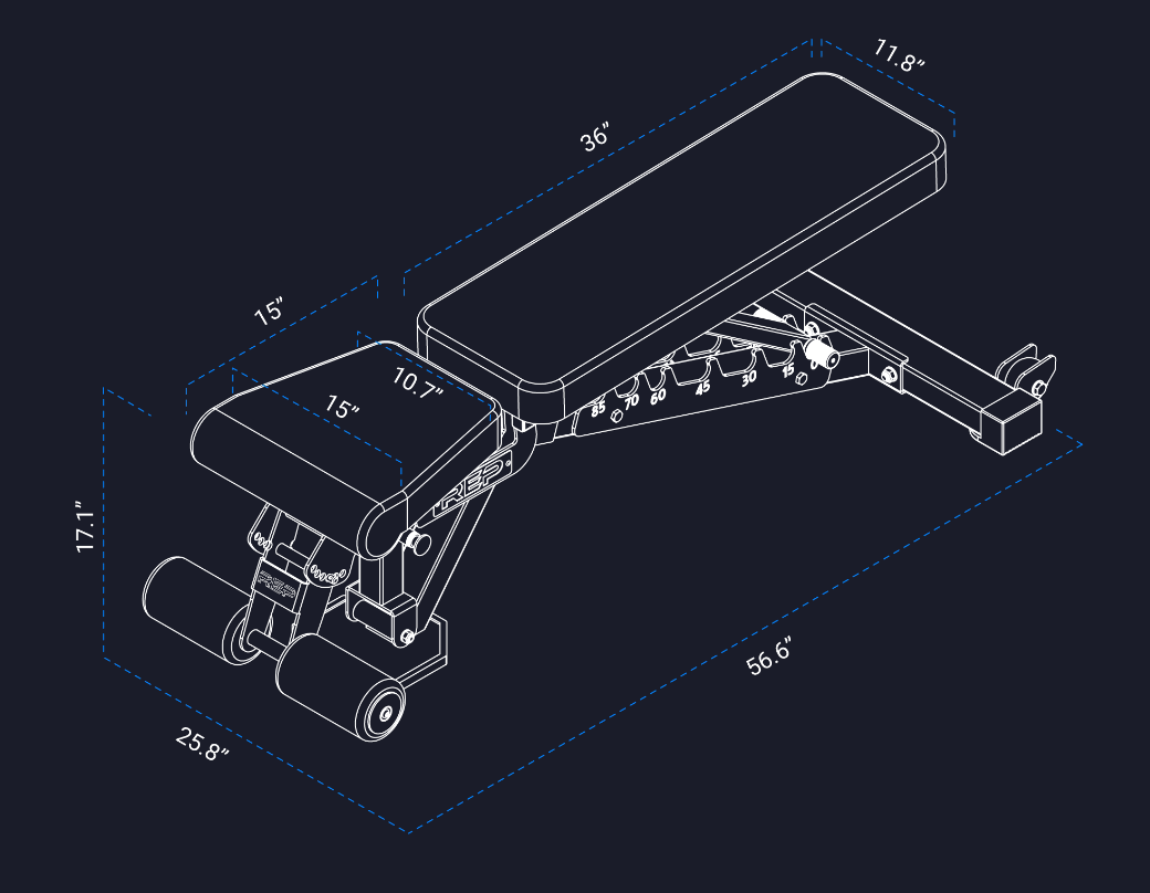 REP Fitness AB-3000 2.0 FID Adjustable Bench