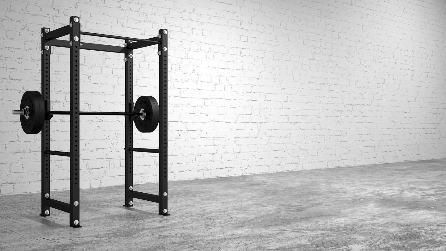 American Barbell 36" Single Rack w/ Pipe Spotters