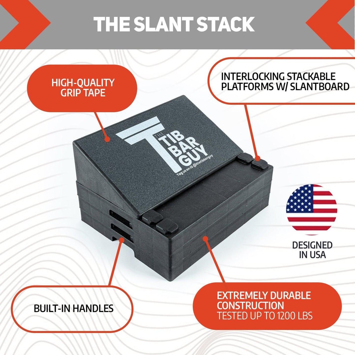 THE TIB BAR GUY® Slant Stack (3 Risers and a Slant Board)