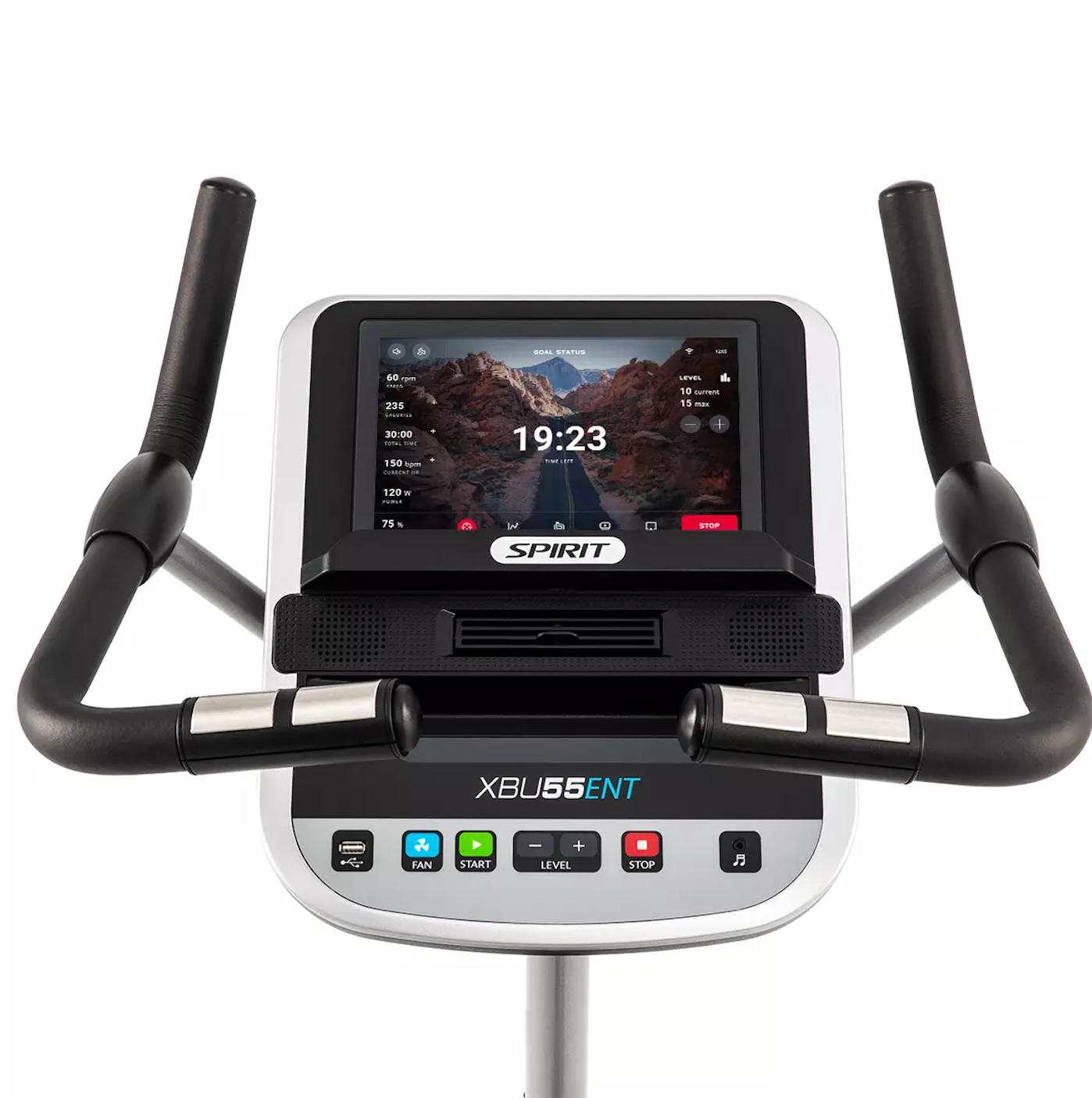 Spirit Fitness XBU55ENT Upright Bike w/ Entertainment Console