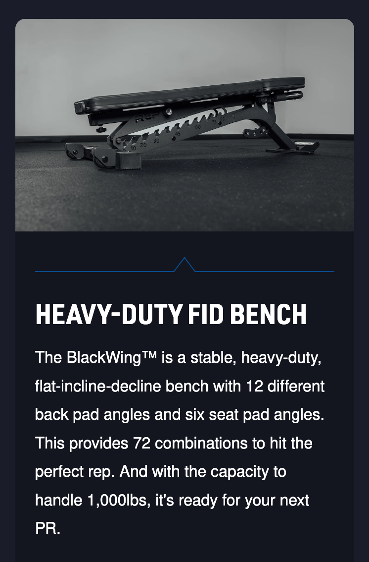REP Fitness BlackWing Adjustable Bench
