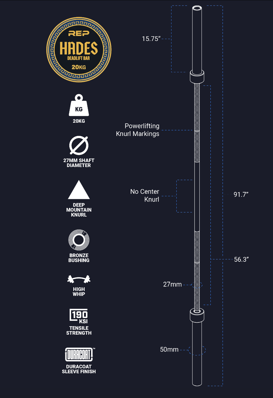 REP Fitness Hades Deadlift Bar