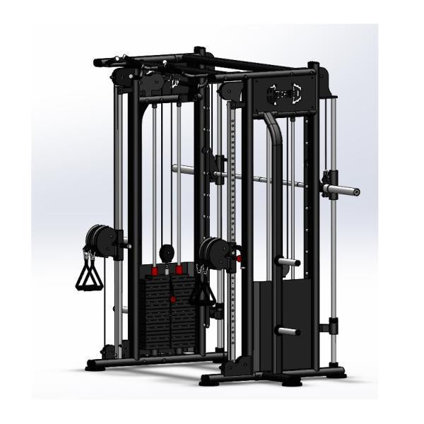Muscle D Smith Machine Dual Adjustable Pulley Combo