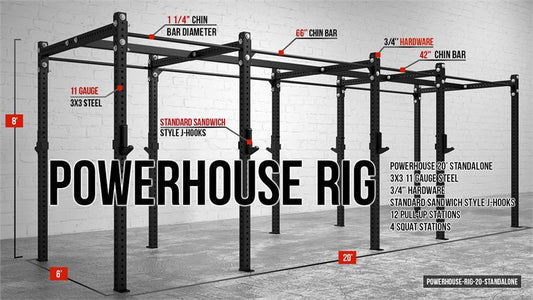 American Barbell Powerhouse Rig 20' Stand Alone