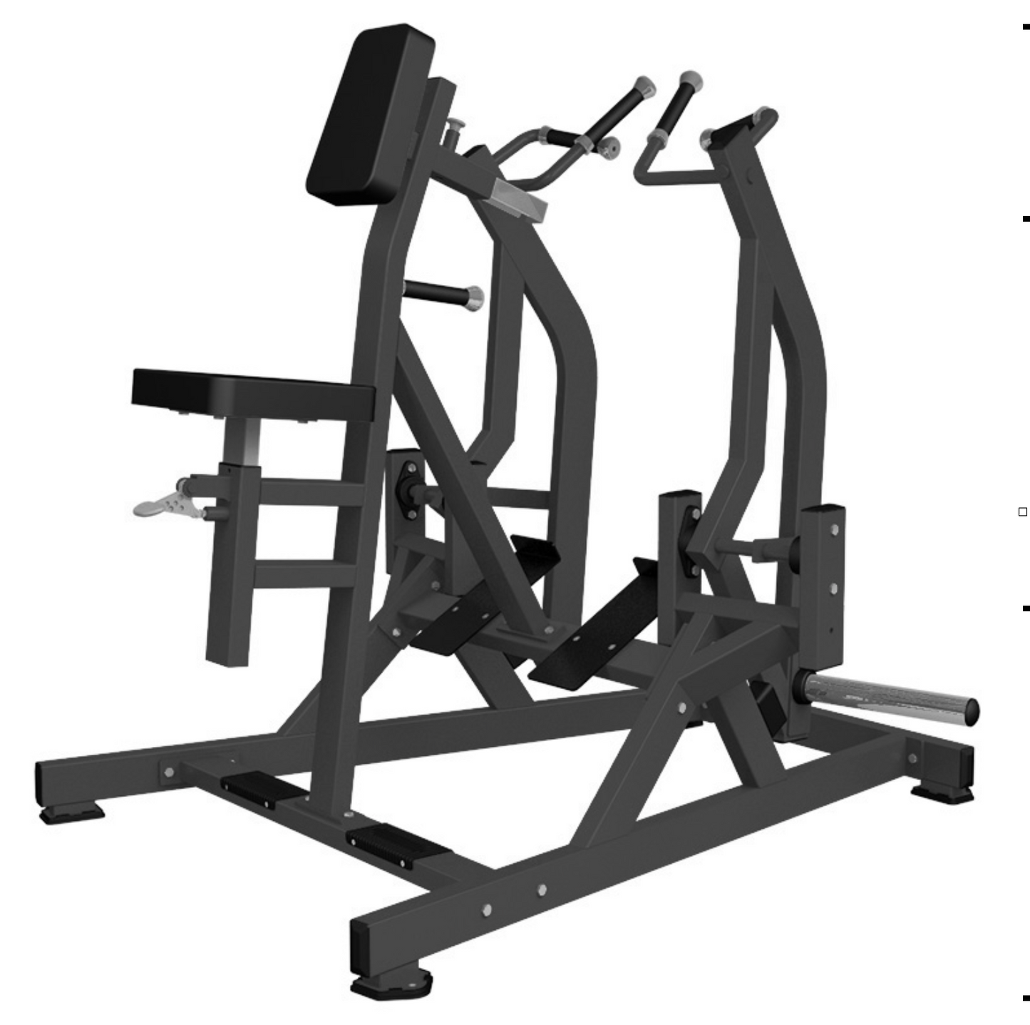 Muscle D Excel Line Iso Lateral Seated Row (Plate Loaded)