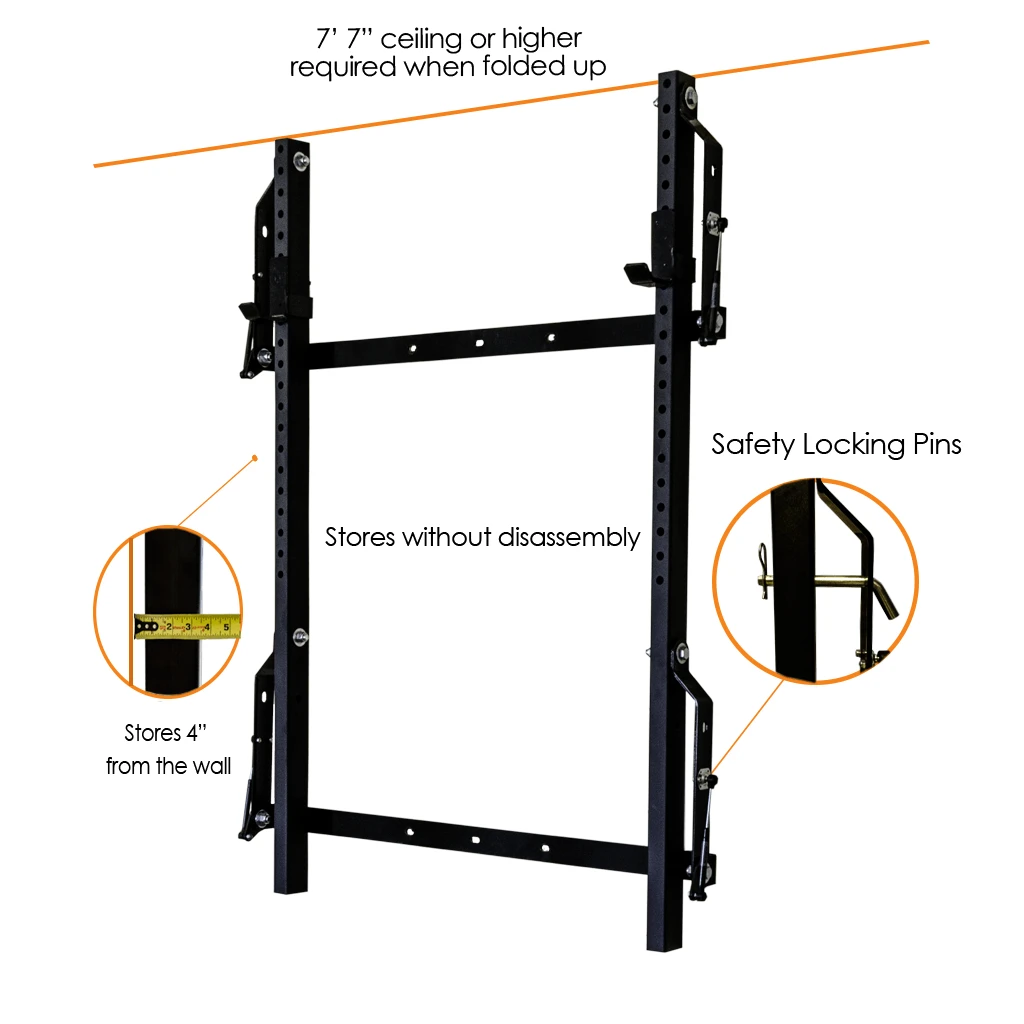 PRx Profile® Folding Squat Rack With Reinforcement Kit