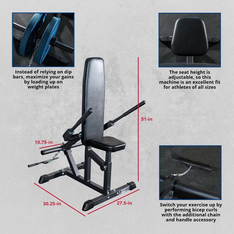 Titan Plate Loadable Seated Dip Machine Total Fitness USA