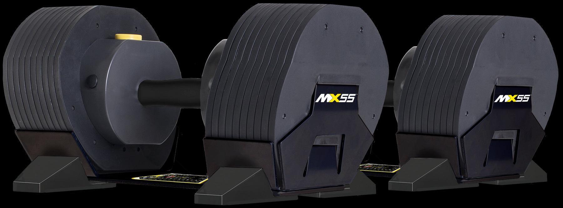 Mx select mx55 rapid change best sale adjustable dumbbell system with rack