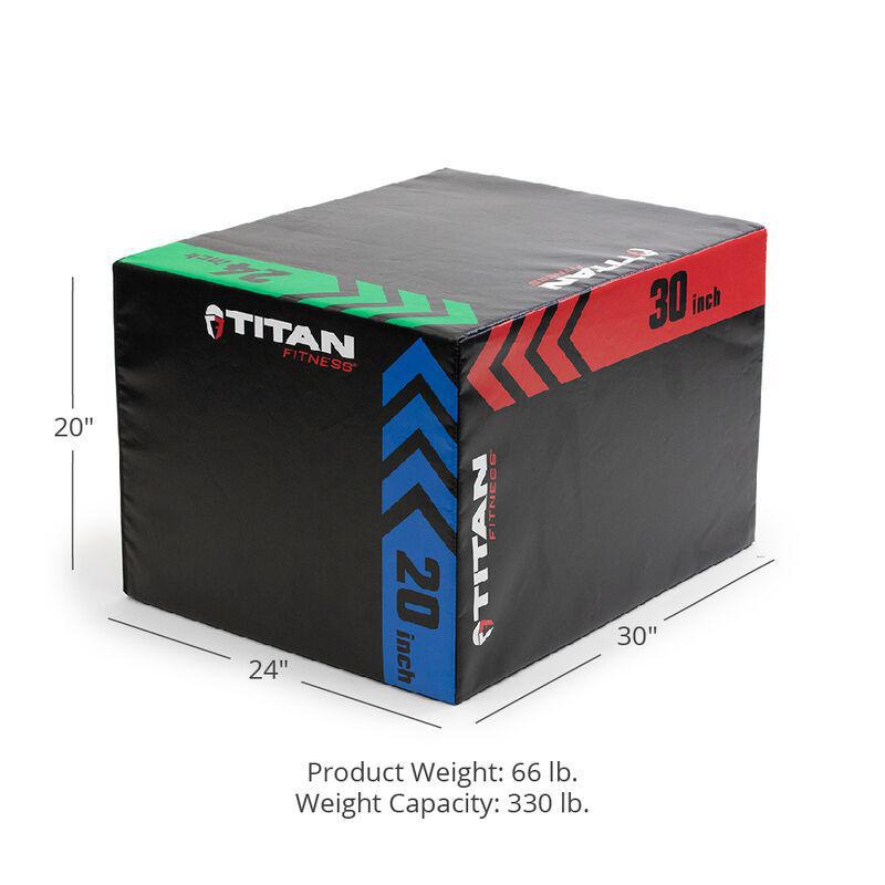 Titan 3 in 1 Heavy Foam Plyometric Box (20"x24"x30")