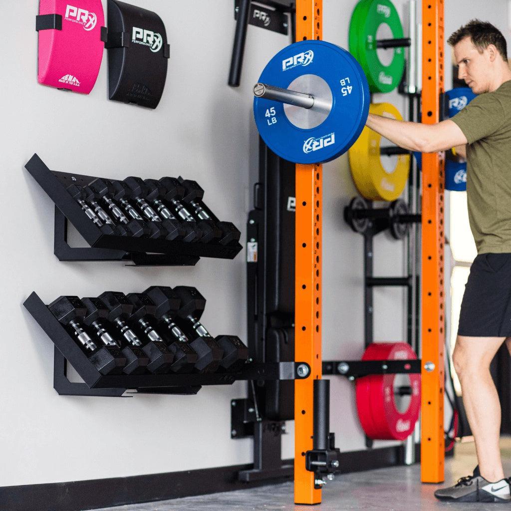 Weight rack on wall sale